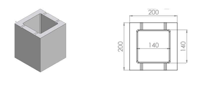 BETONSKI BLOK ZA STUB 20 1