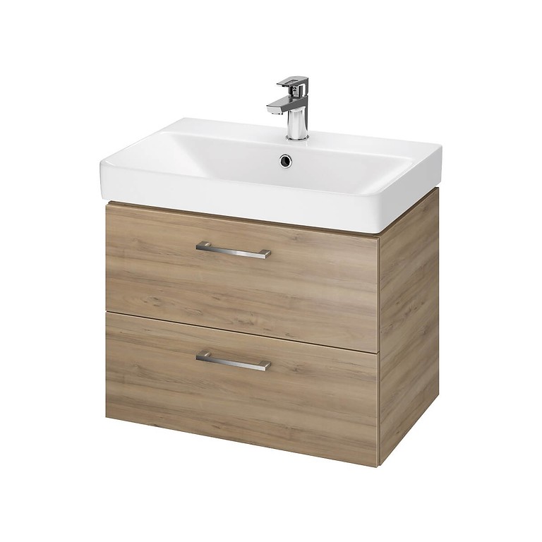 SET B280 LARA MILLE SLIM 60 WALNUT DSM (CABINET + WASHBASIN)