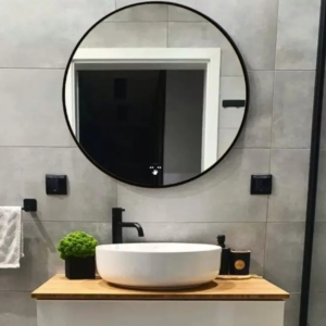 Ogledalo led Aura Delta crno fi60